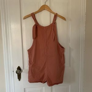 Pink Blush maternity short overalls